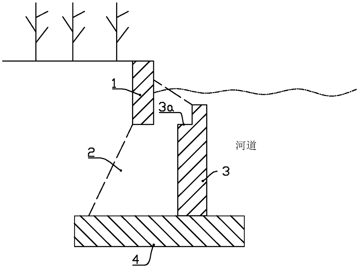 Ecological counterfort retaining wall