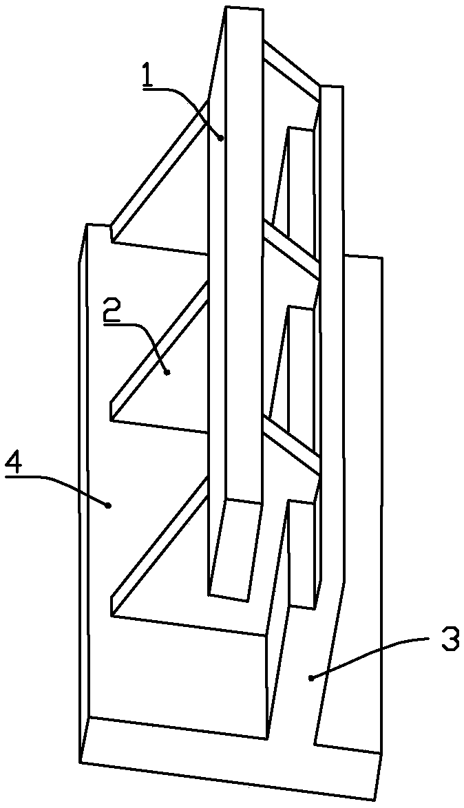 Ecological counterfort retaining wall