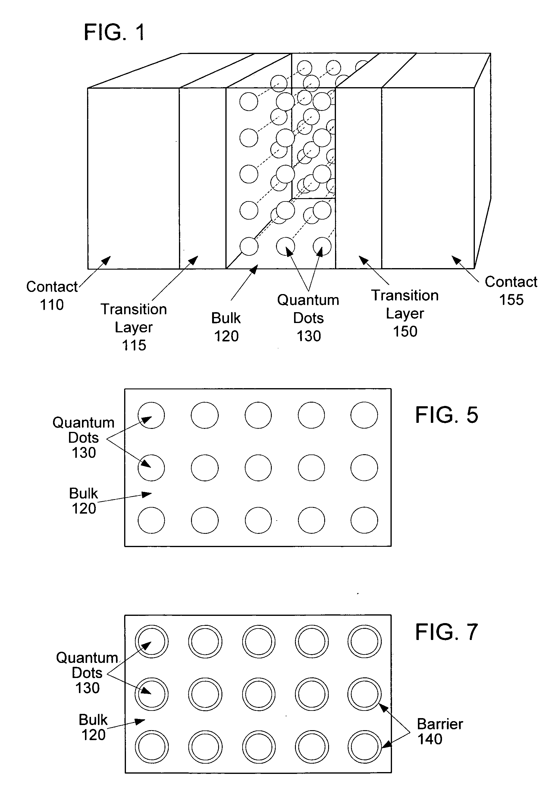 Intermediate-band photosensitive device with quantum dots having tunneling barrier embedded in organic matrix