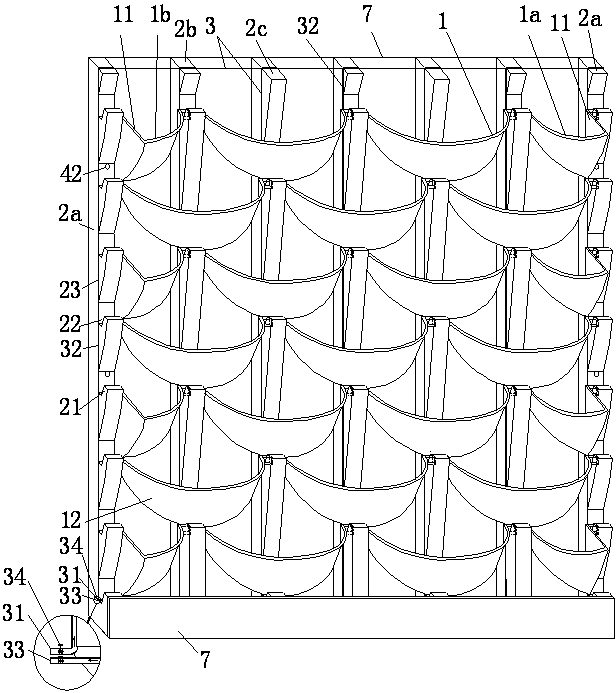 Swallow nest type vertical greening method