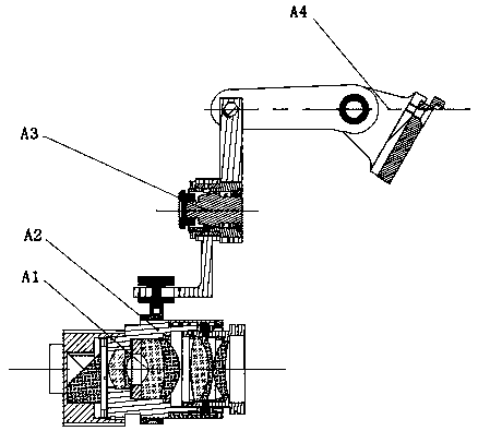 Optical axis dislocation type helmet monocular and working method thereof