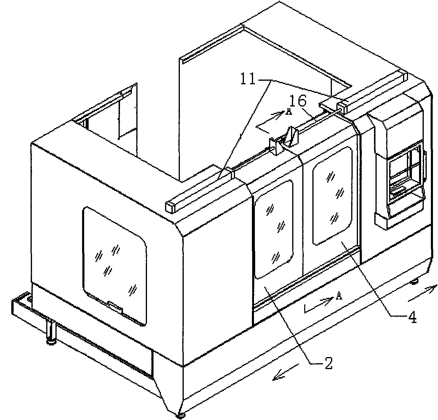 Pneumatic control double door protective device