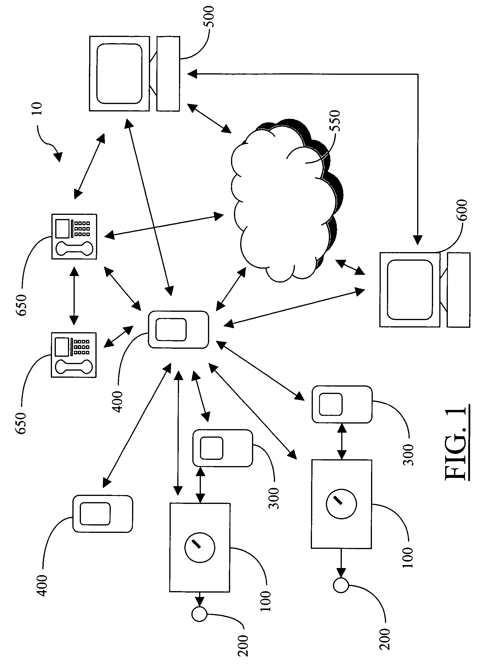 Paving-related measuring device incorporating a computer device and communication element therebetween and associated method