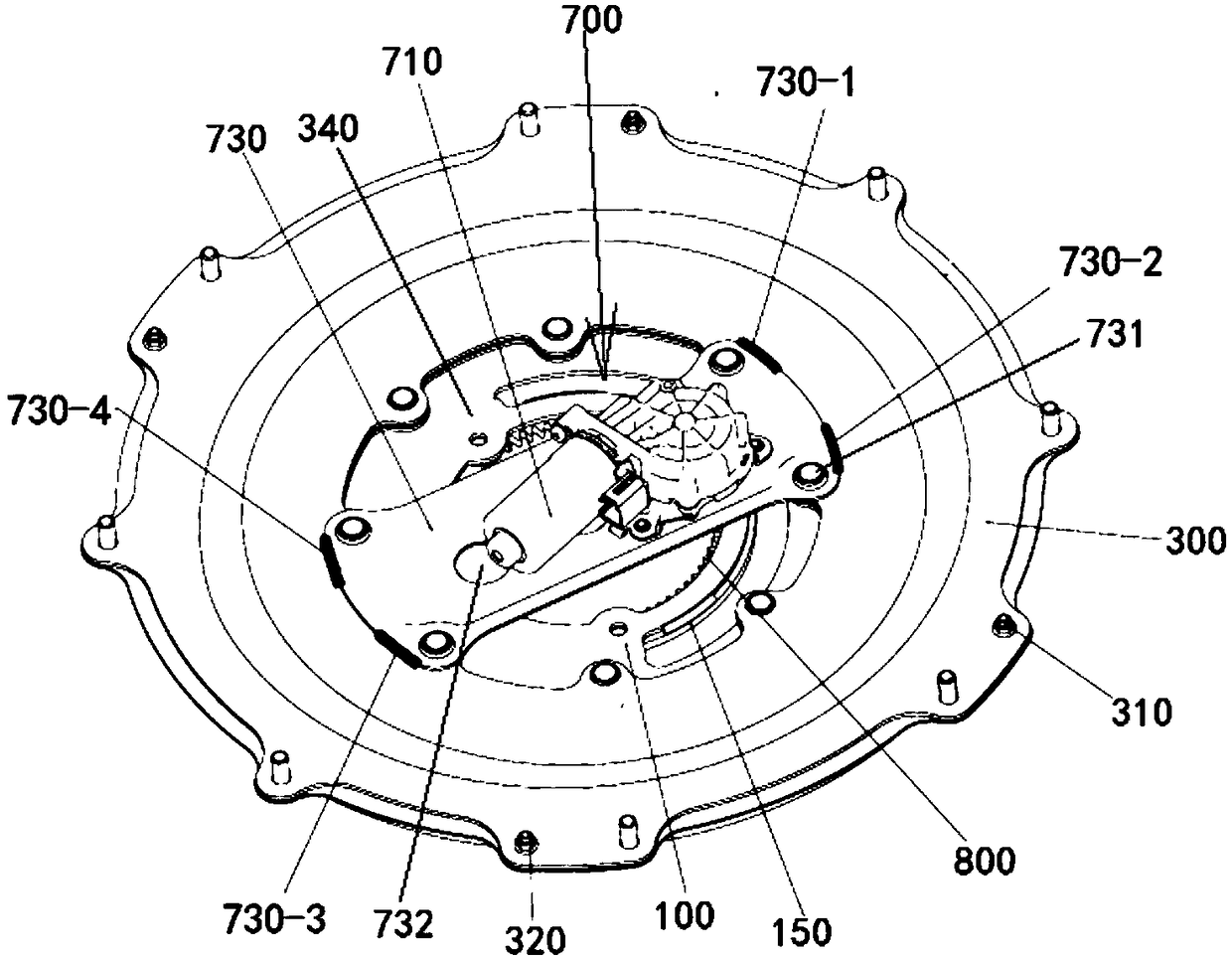 Electric rotation mechanism for seat