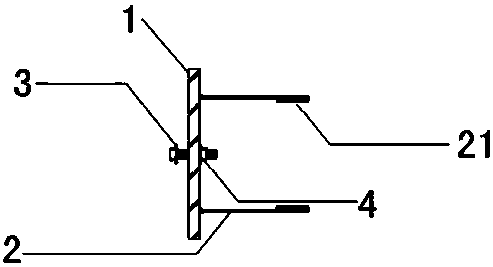 Non-welded flat plate fixed embedded piece and fixing method thereof