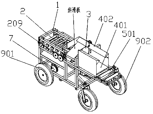 High-efficiency sugarcane leaf stripping machine