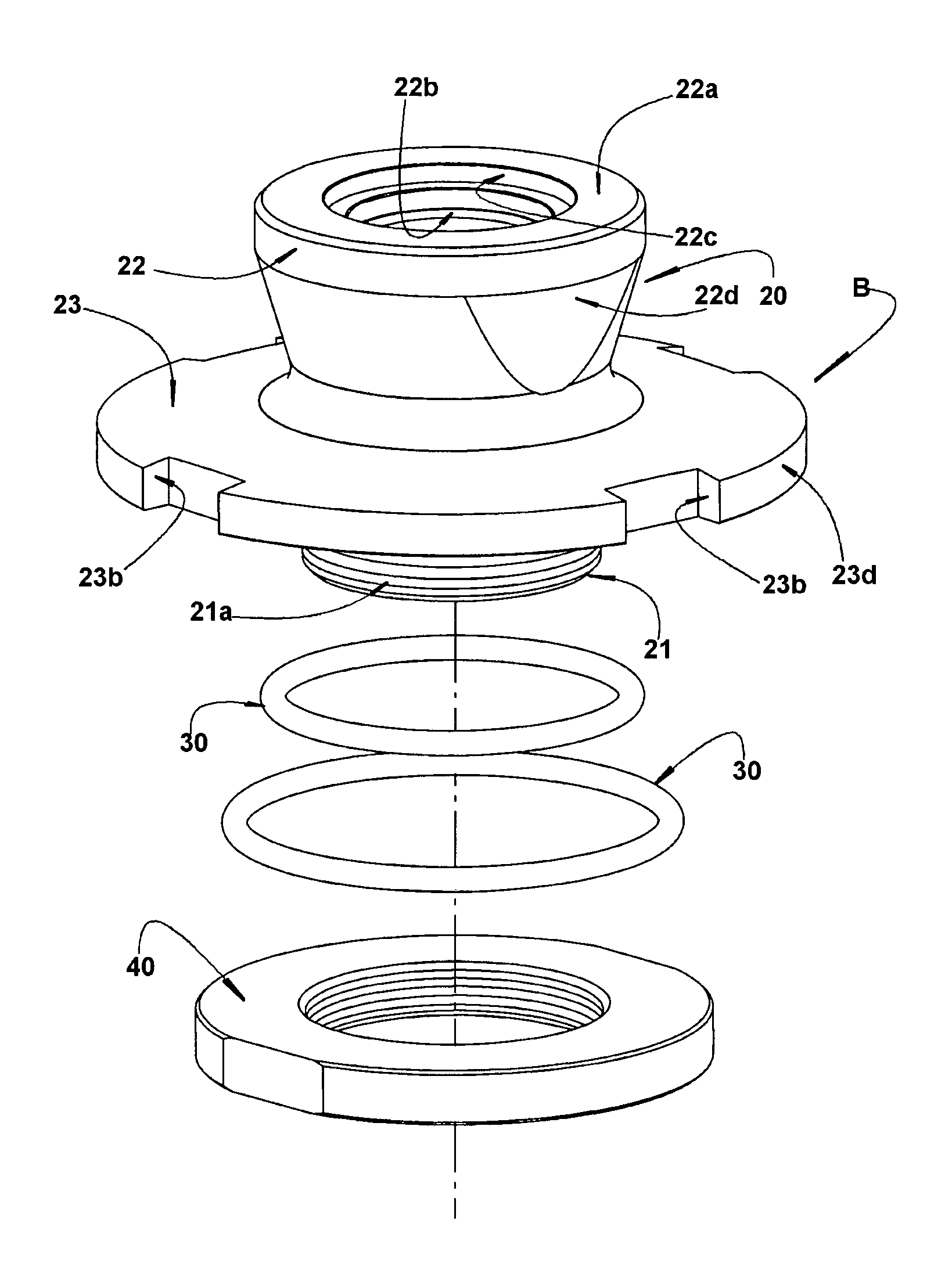 Nozzle for a plastic container and plastic container for pressurized gases