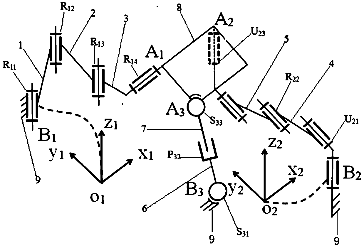 Parallel Mechanism with Two Movement Modes 2r1t and 2t1r