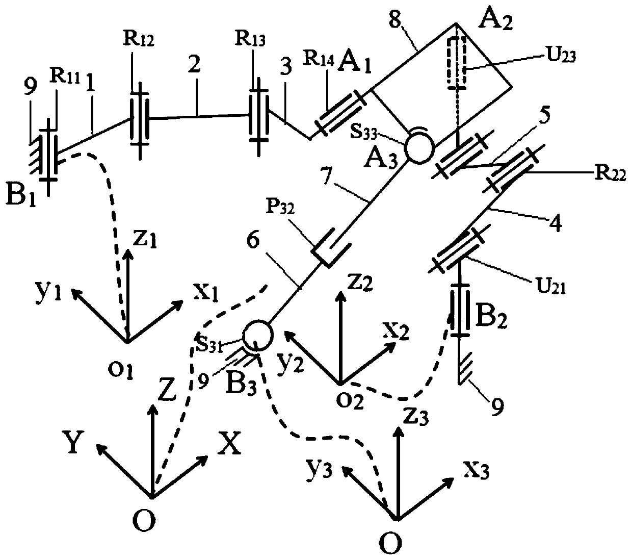 Parallel Mechanism with Two Movement Modes 2r1t and 2t1r