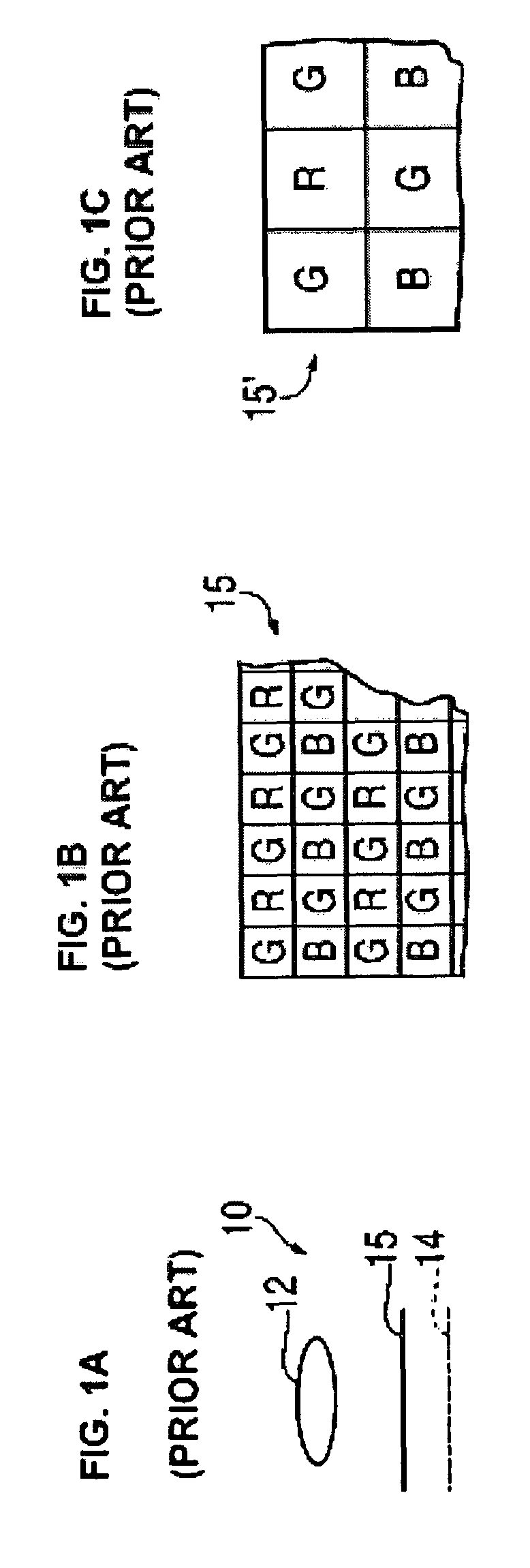 Thin color camera having sub-pixel resolution