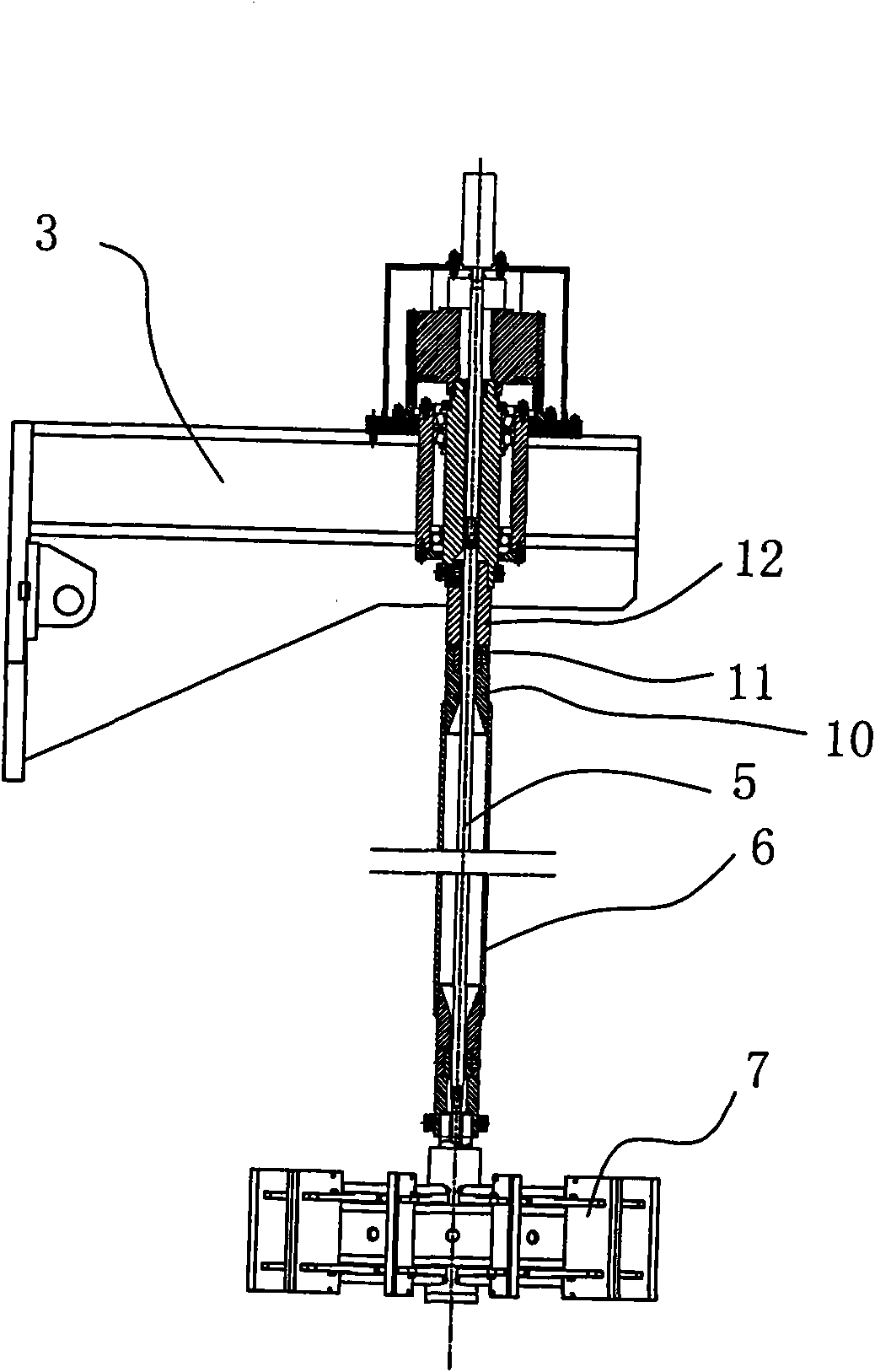 Vertical single-column cantilever type large-aperture honing machine