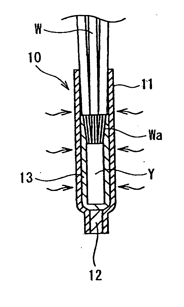 Method and structure for waterproofing a terminal splice