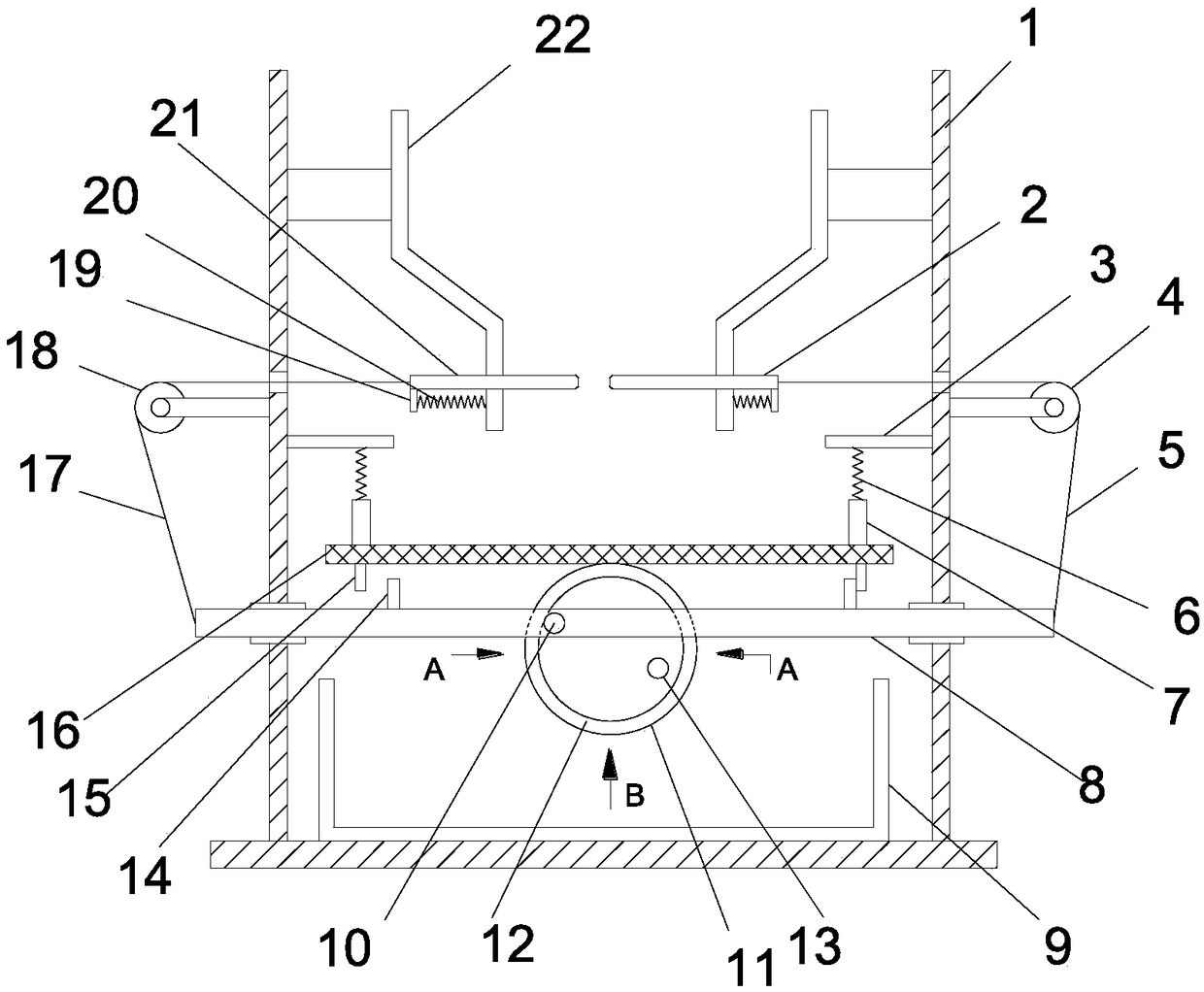 Sand sieving device for building operations