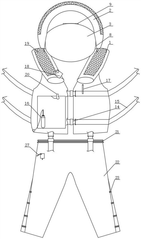 Comprehensive life-saving equipment with floating plate wrapped by multiple air bags