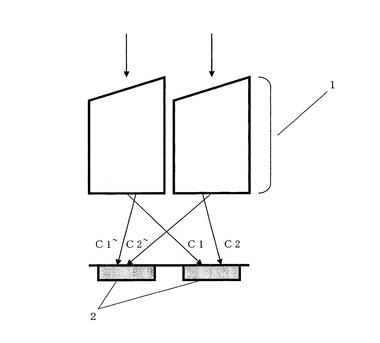 Solid-state imaging device including arrays of optical elements and photosensitive cells