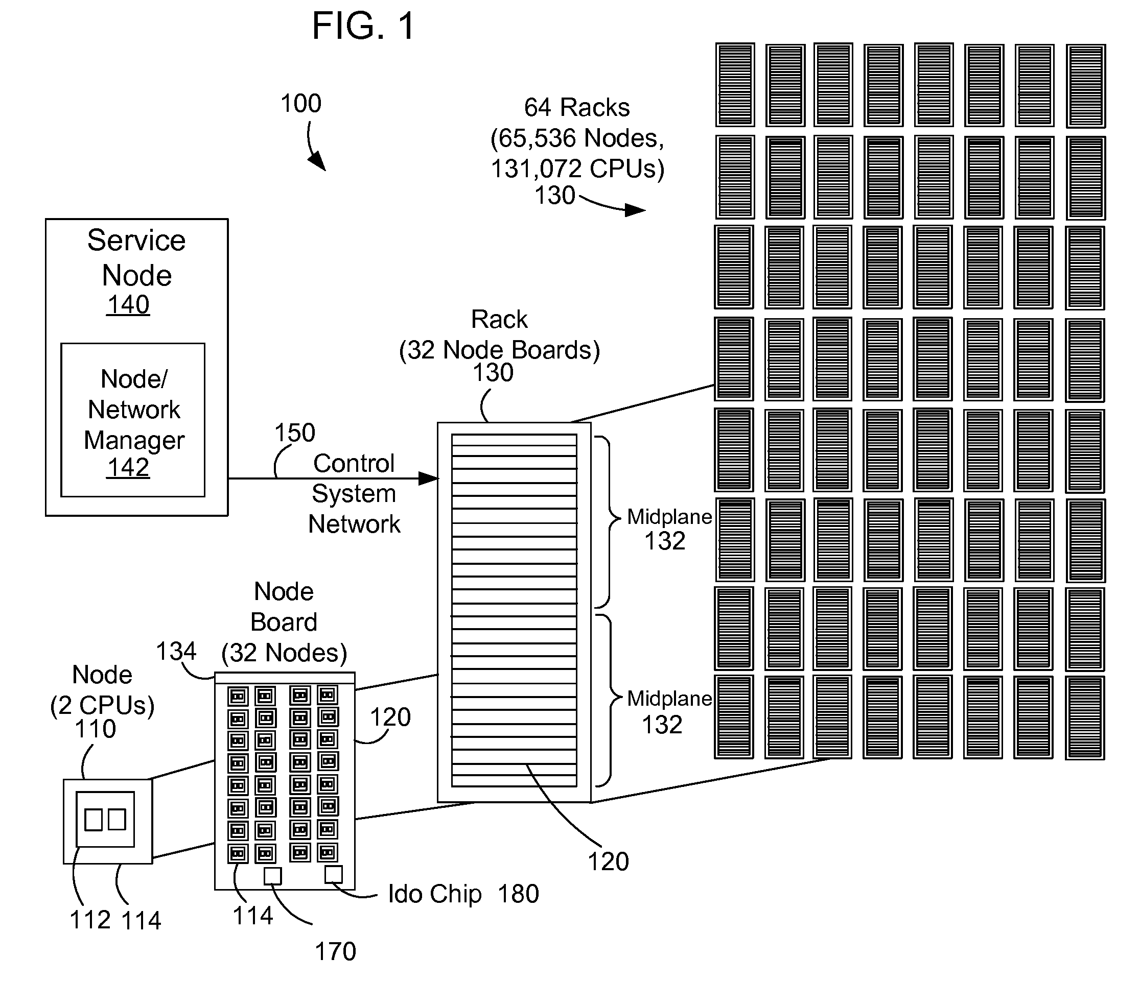 Database retrieval with a unique key search on a parallel computer system