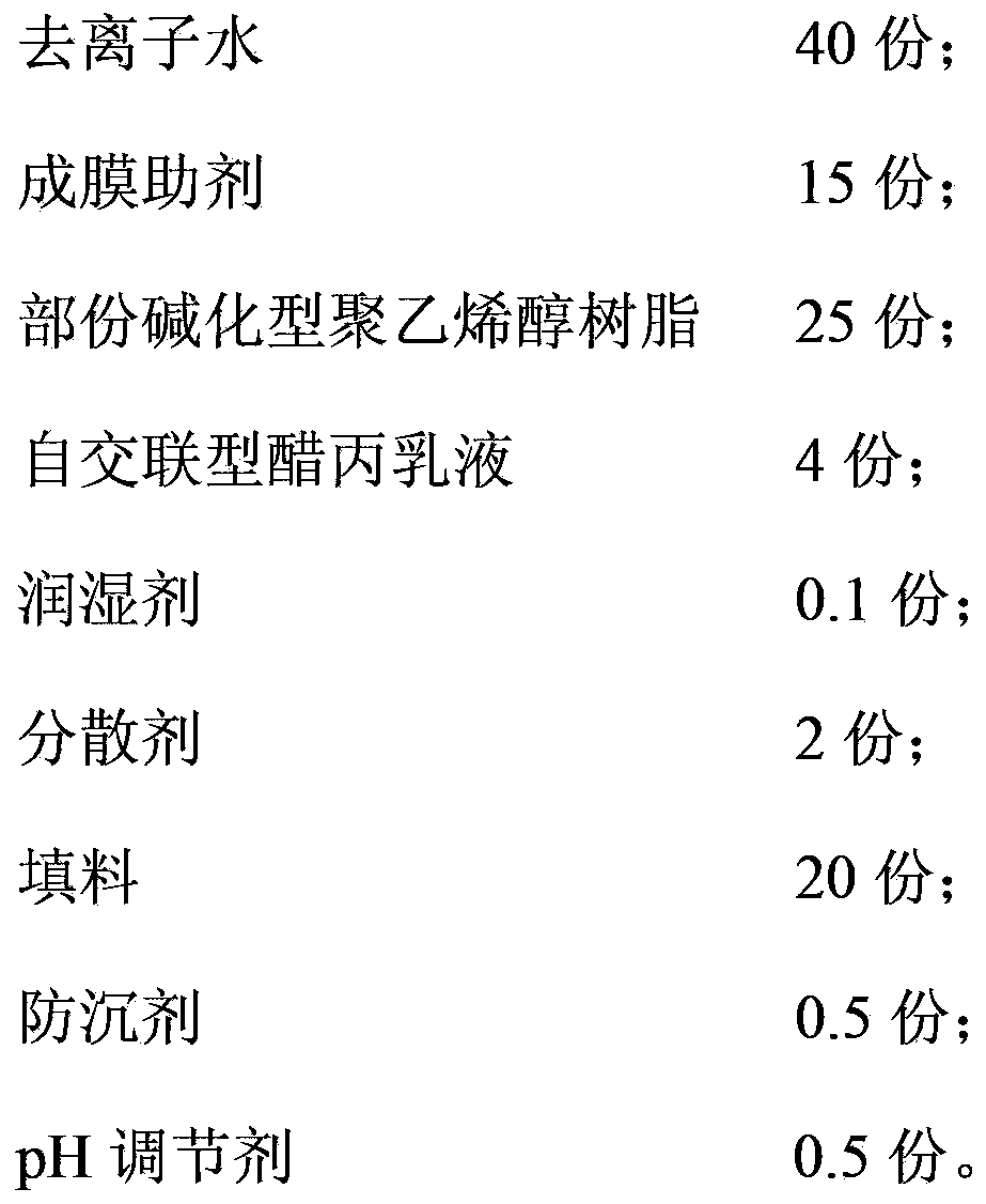 Environment-friendly water-based crackle coating and preparation method thereof