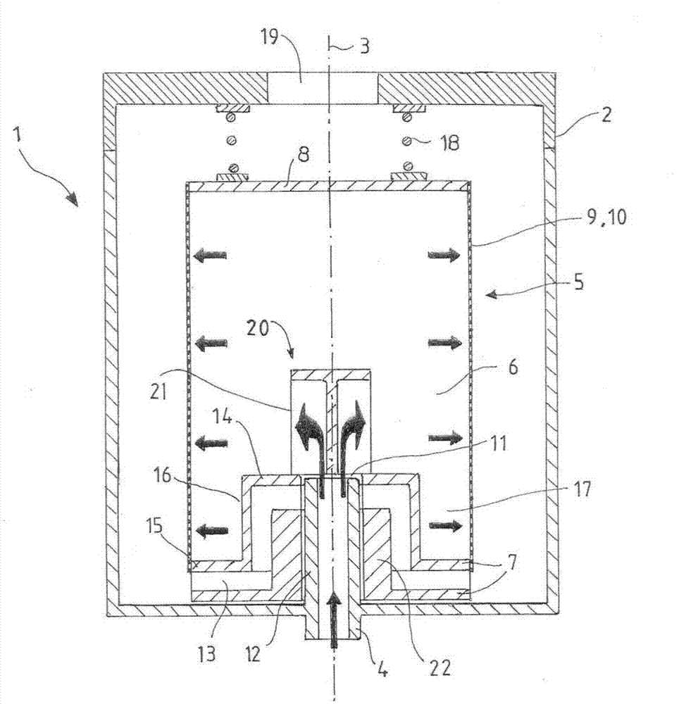 Container for oil hydraulic circuit