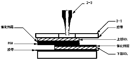 Ultrasonic spot welding system and spot welding process of fuel cell membrane electrode assembly