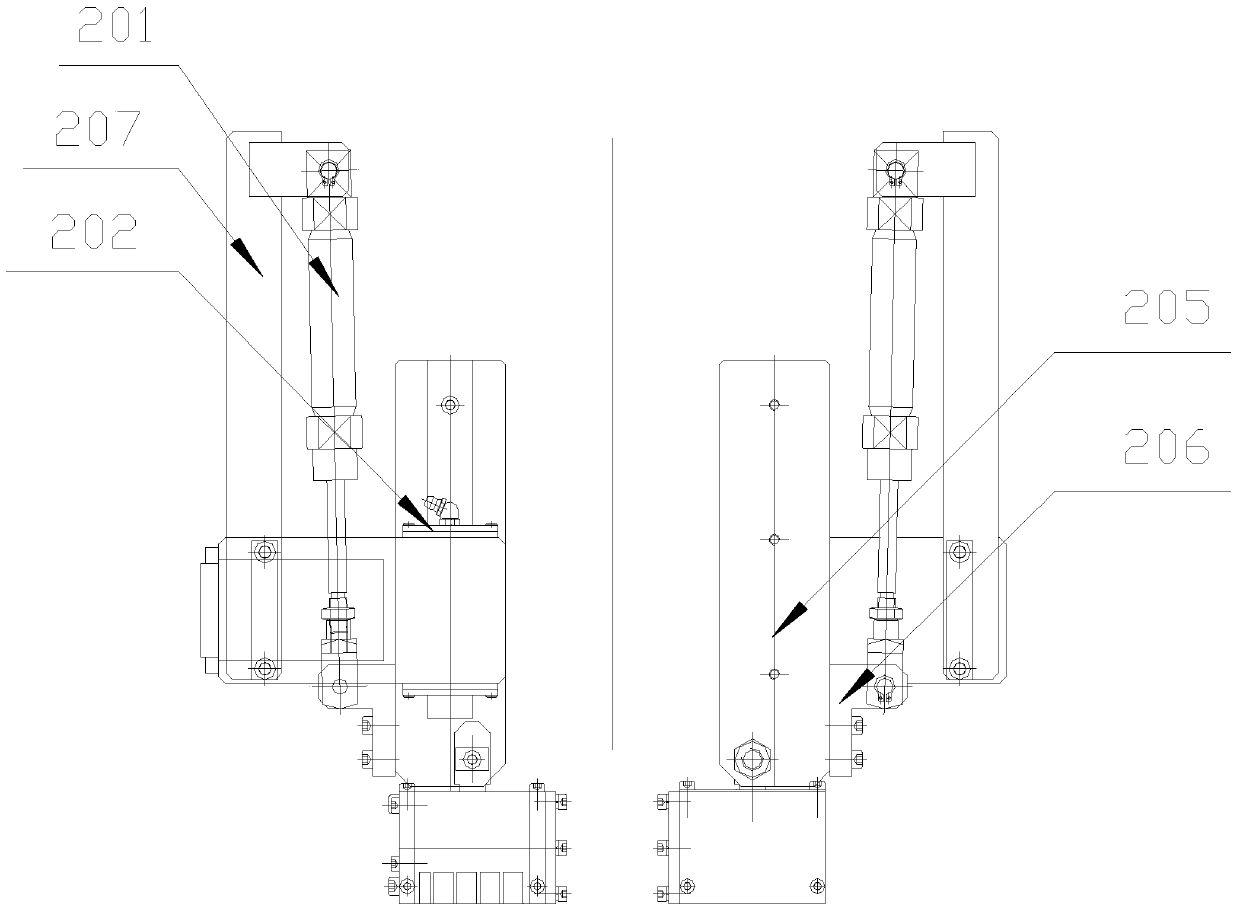 Knife upper device for tire trimming machine