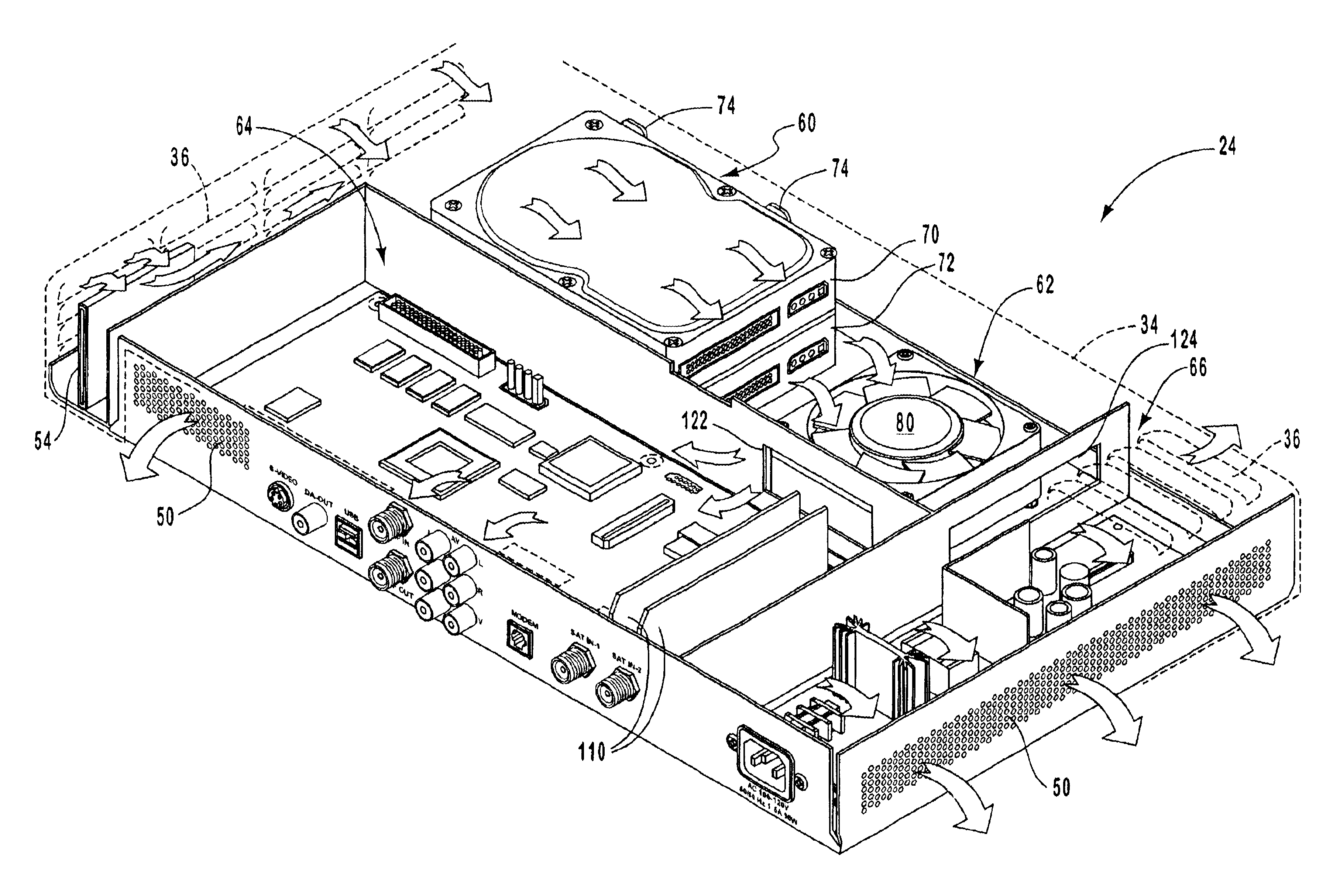 Controlling thermal, acoustic, and/or electromagnetic properties of a computing device