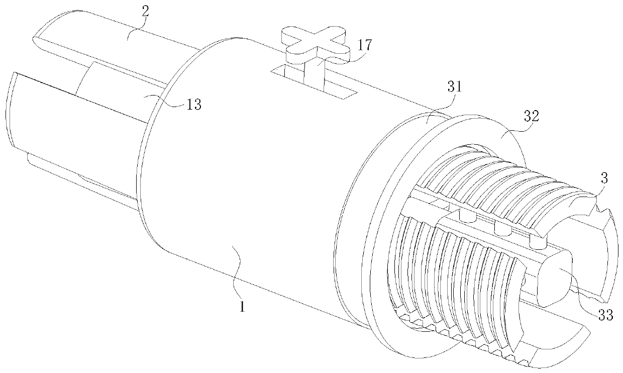 Gun head of pneumatic hot riveting gun