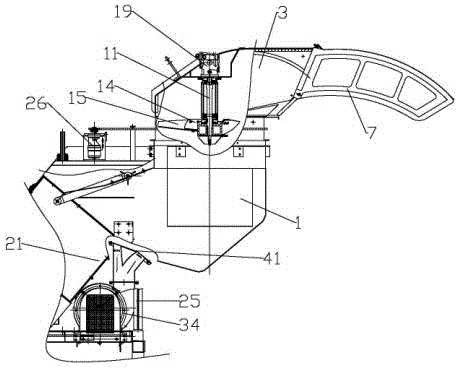 Trash removal device on sugarcane harvester