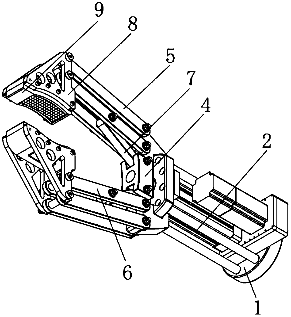 Clamping jaw mechanism controlled by servo electric cylinder