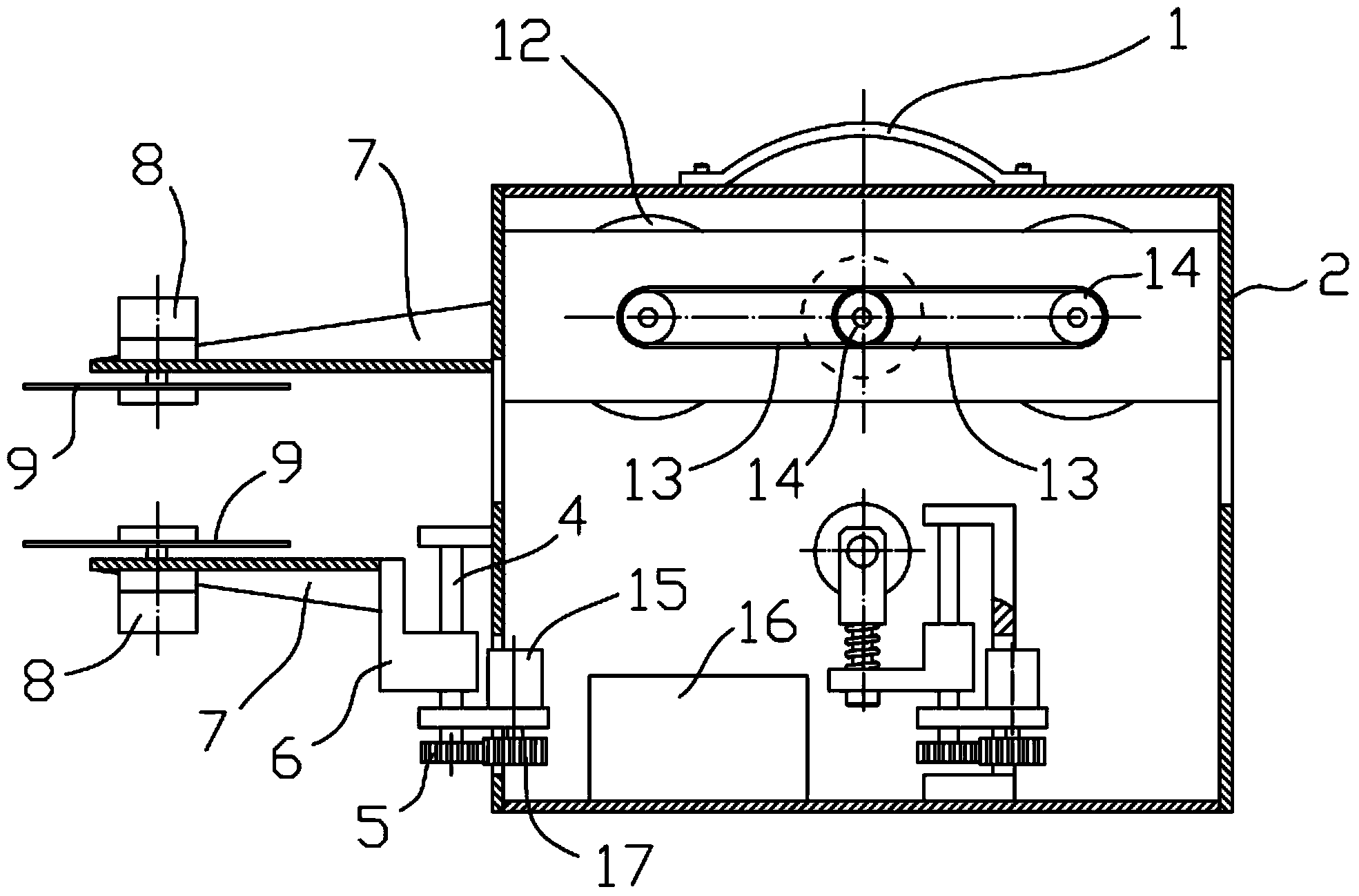 Machine for removing impurities on electric transmission line