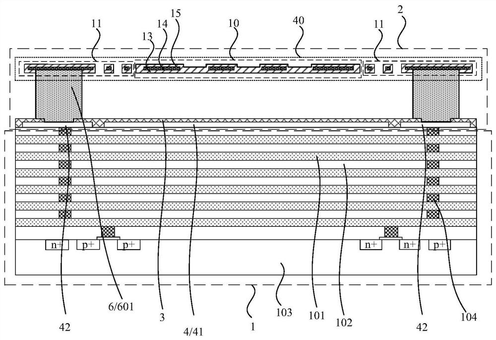 CMOS infrared detector with solid column