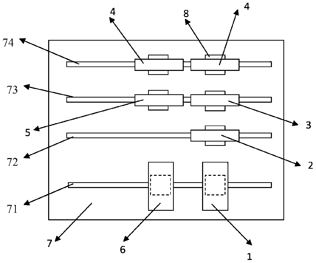 Test piece surface principal stress testing device and method