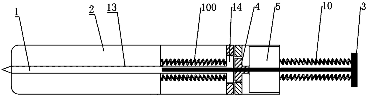 Acupoint catgut embedding gun with two operation modes available and work method of acupoint catgut embedding gun