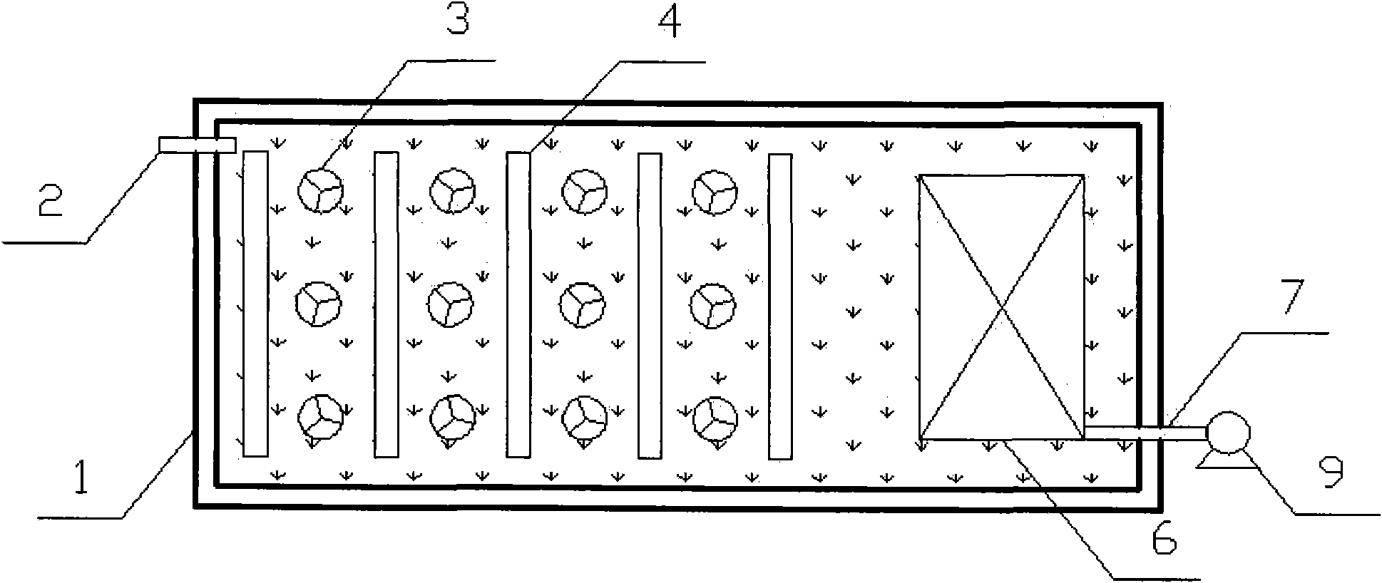 Bacteria-algae synergism low-carbon membrane bio-reaction system