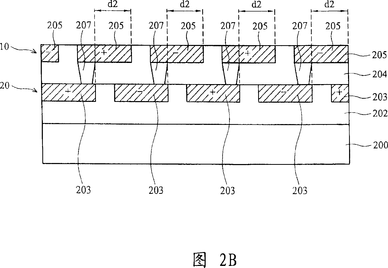 Capacitance structure for the integrated circuit