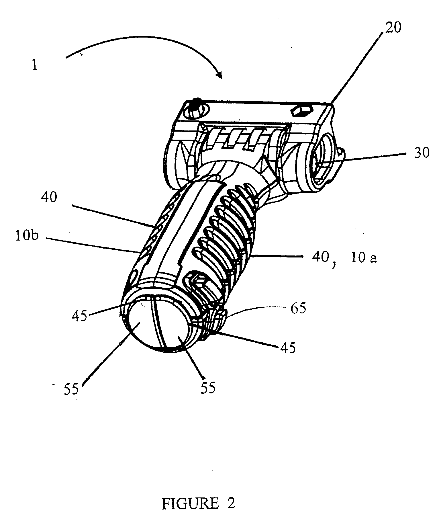 Grip with bipod