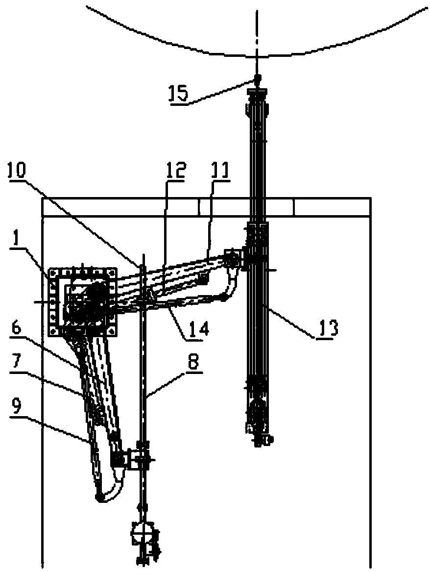 A device for unblocking holes of calcium carbide furnace