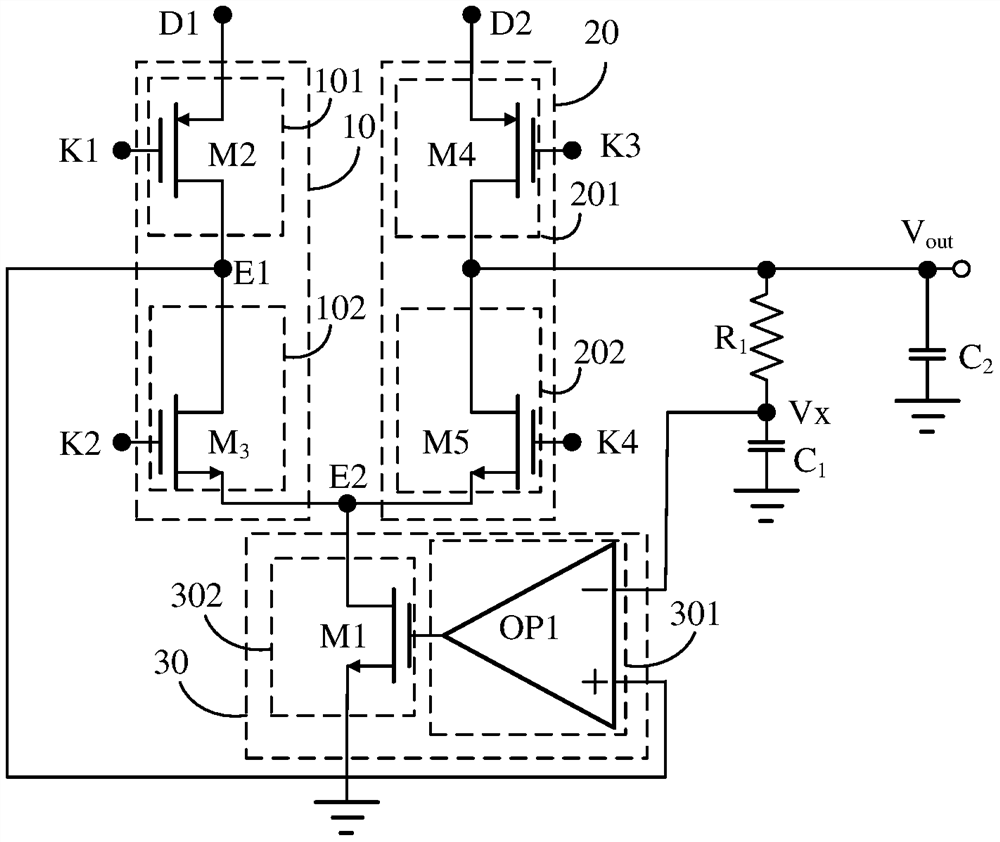 Charge pump circuit for suppressing current mismatch, control method thereof, and phase-locked loop circuit