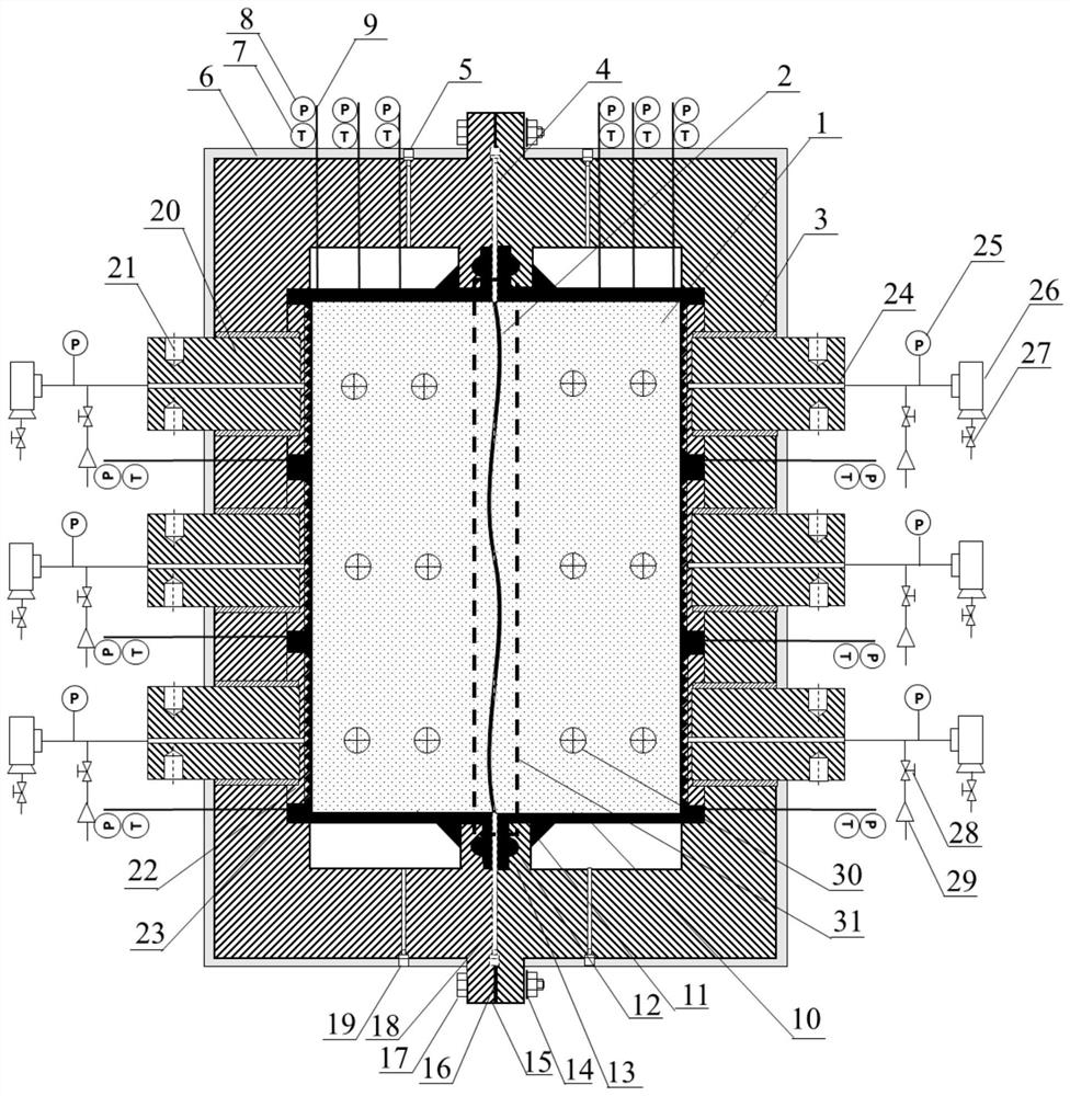 A visual dynamic fluid loss and drainage simulation device and simulation method for fracturing fluid in tight gas reservoirs