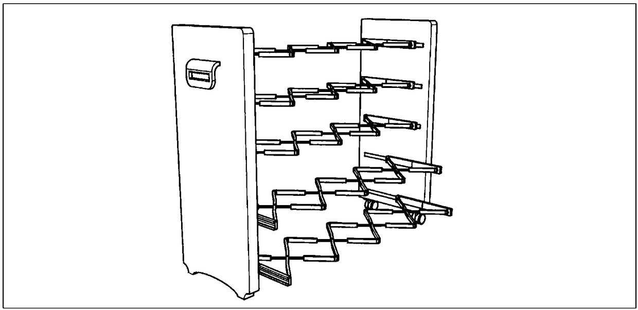 A portable folding shoe rack