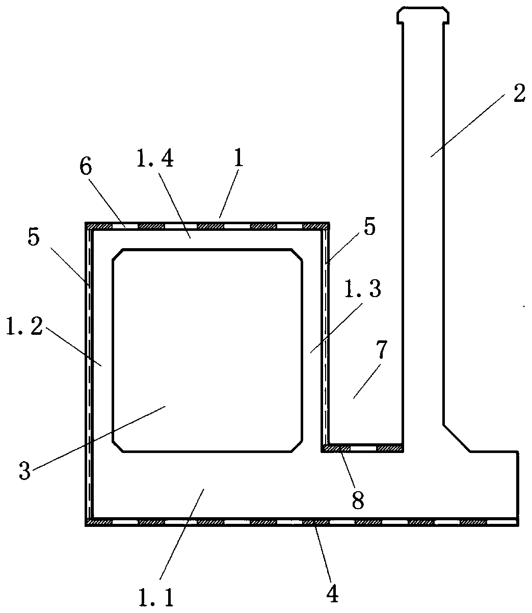 Electric power pipe rack and anti-flooding wall co-building structure and construction method thereof