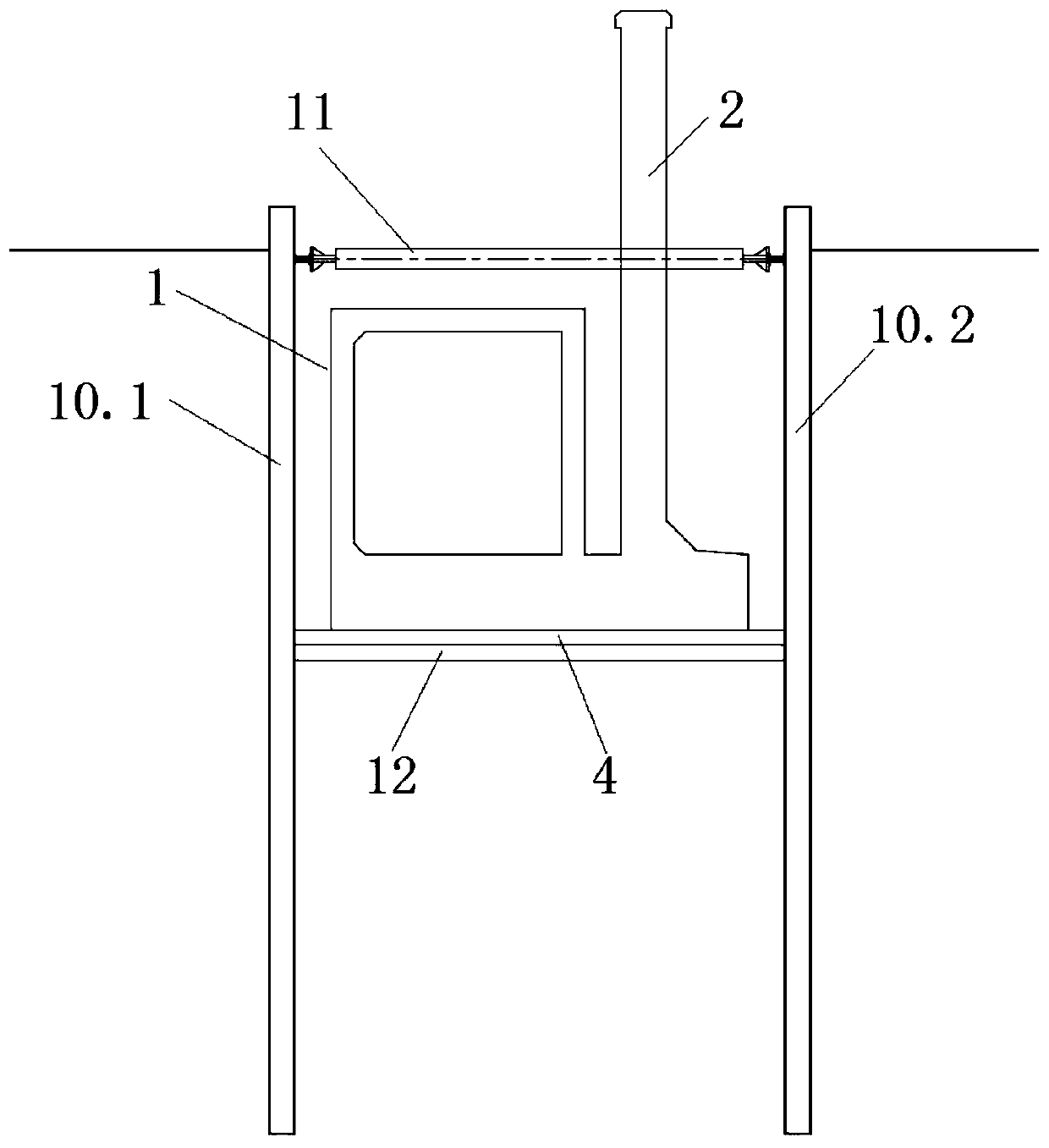 Electric power pipe rack and anti-flooding wall co-building structure and construction method thereof