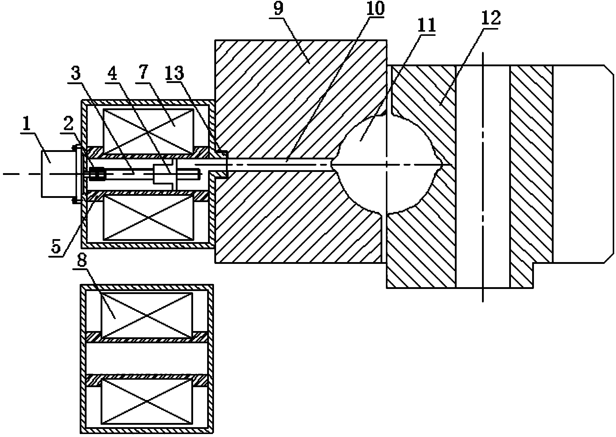 Online detection method for scrap iron content in pivoting support lubricating grease and lubricating grease online detection device