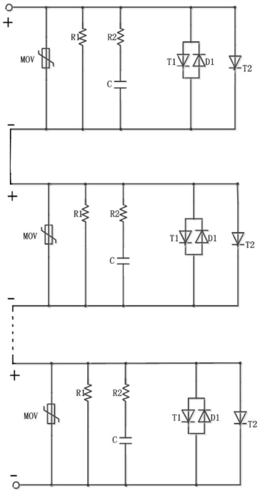 Centralized energy consumption device topology of flexible direct-current power transmission system