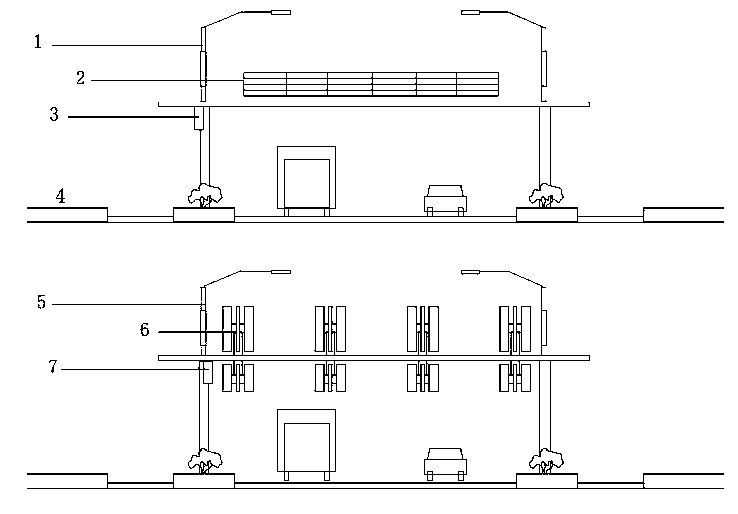 Ecological generating system using urban road spaces