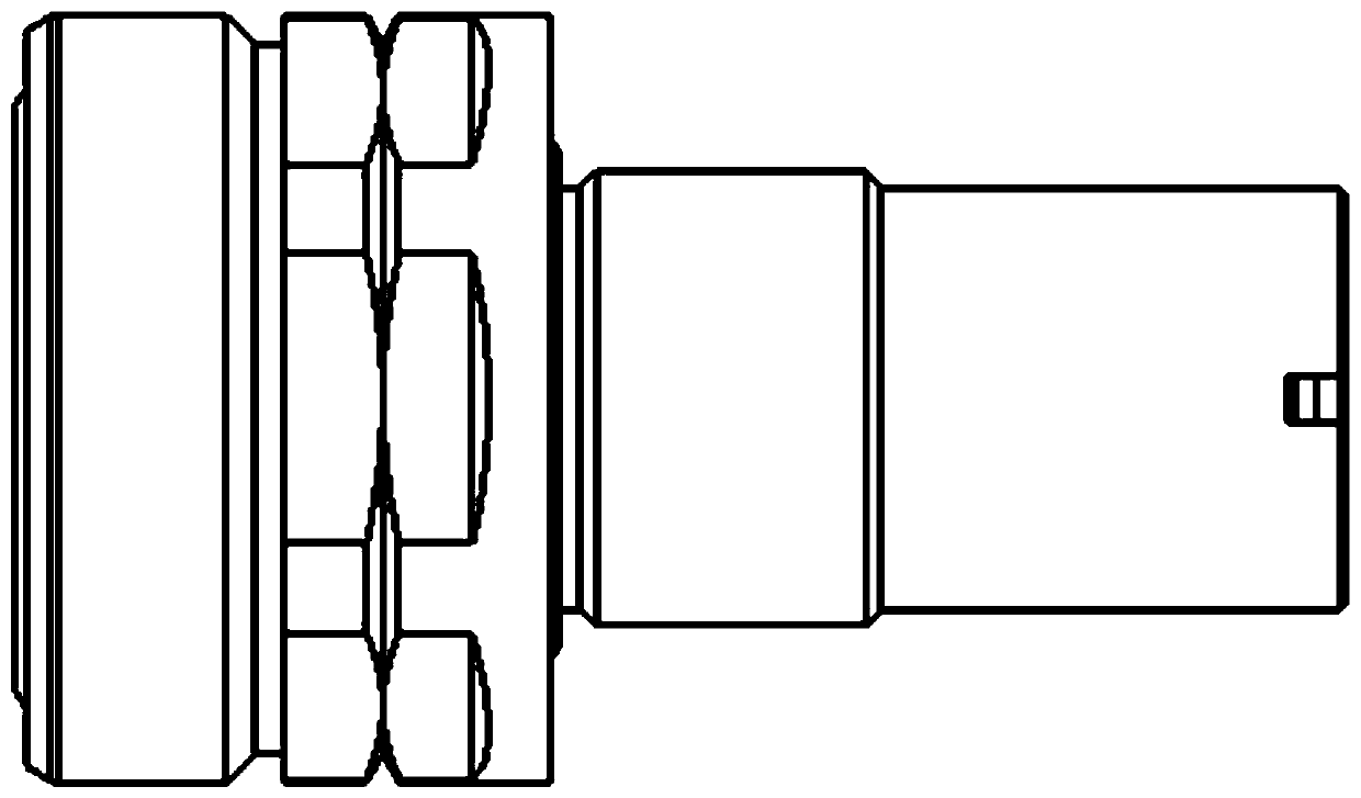 Embedded large floating fluid connector capable of plugging with pressure