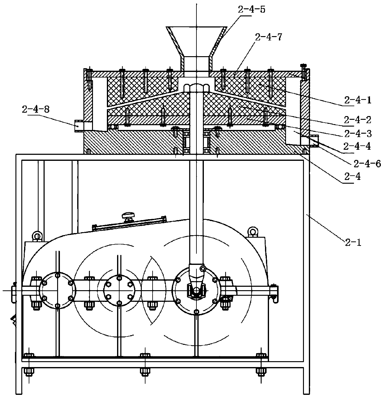 Grinding disc type hard seed dormancy breaking production system