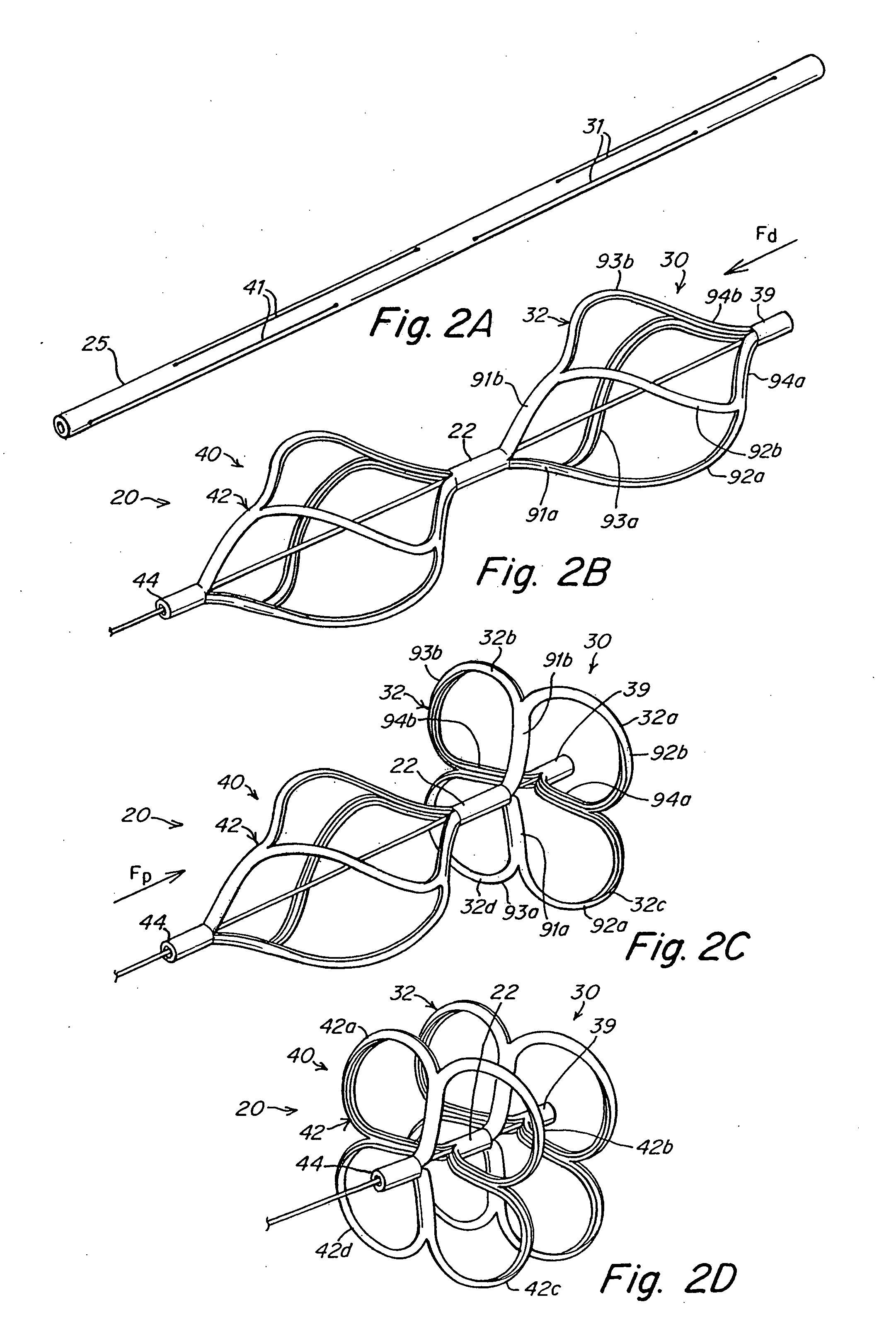 Patent foramen ovale (PFO) closure device with linearly elongating petals