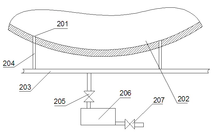 Vacuumizing method for producing large-sized composite material member and composite air extracting layer