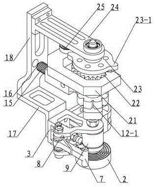 Intermittent type spring unfolding hinge speed reduction mechanism