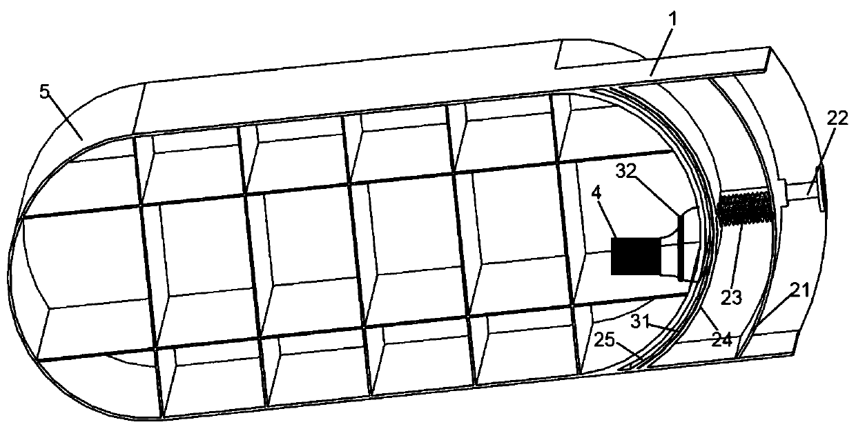 Pressure reduction power generation device suitable for floating breakwater